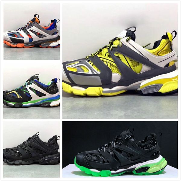 

release 3.0 tess s paris track men gomma maille black for women triple s clunky sneaker casual shoes authentic shoes