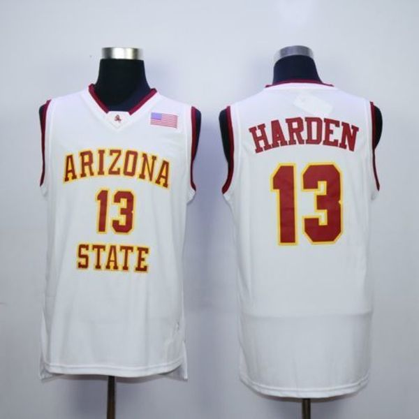 

13 james harden arizona state retro college basketball jersey stitched any number new material sewn xs-6xl vest jerseys ncaa, Gray