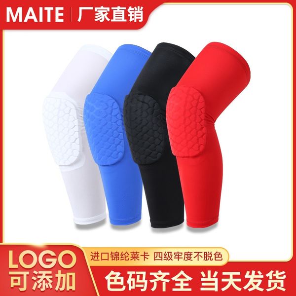 

k1za1 long heart-shaped anti-collision basketball sports kneepad fitness running stretch lycra perspiration pressure protection basketball p, Black;gray