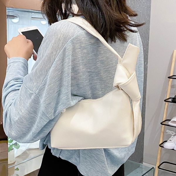 

women's handbag 2020 new retro shoulder bag simple knot handbag for women