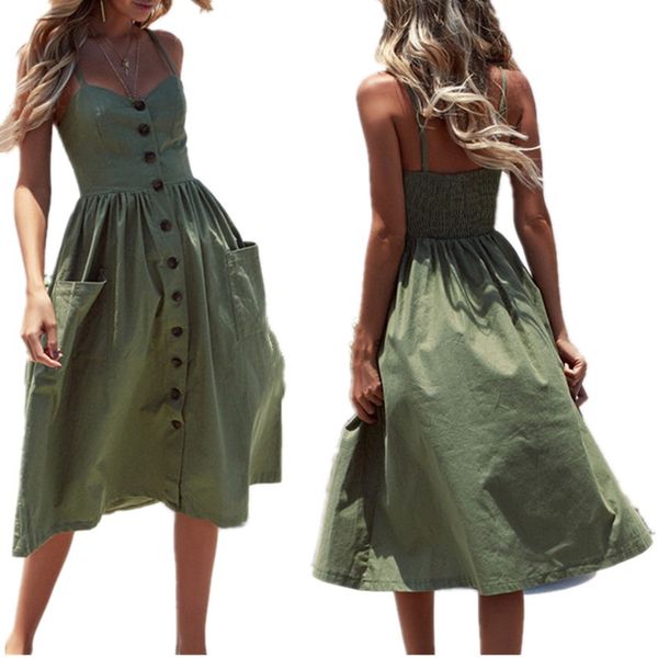 

casual dresses fashion women single-breasted midi dress dot printed cotton linen club vestido v-neck off shoulder, Black;gray