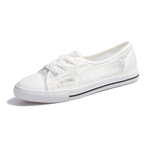 

2020 summer brand new slip on flats shoes lace breathable shadow women shoes flats comfort lady summer walking shoe 2h80, Black