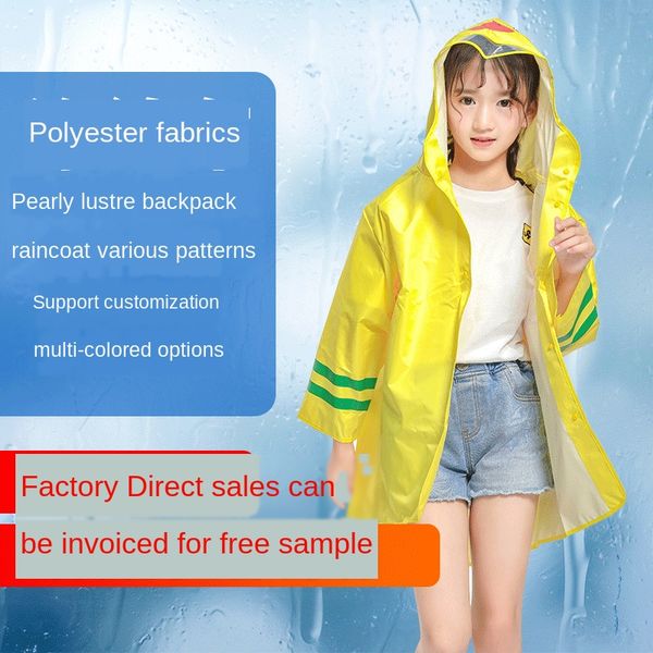 

h8z5o 920 children's polyester raincoat cartoon travel hooded midi fashion poncho 920 children's polyester cloak cloak raincoat ca, Red;brown