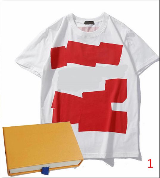 

20ss mens t shirt summer fashion tees breathable loose shorts sleeves striped printed t shirts clothings, White;black