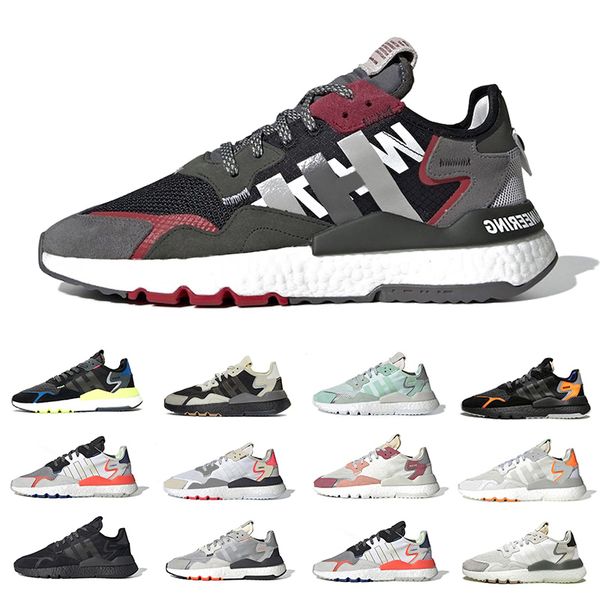 

2020 Reflective Xeno Nite Jogger Night Mens Running Shoes SNS Active Blue Collegiate Green Core Black Cloud White Men women sports Sneakers