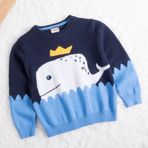 

ljwft children's 2019 new fashion fan boy's cotton yarn cute girl's children's 2019 new fashion fan boy's sweater c, Blue