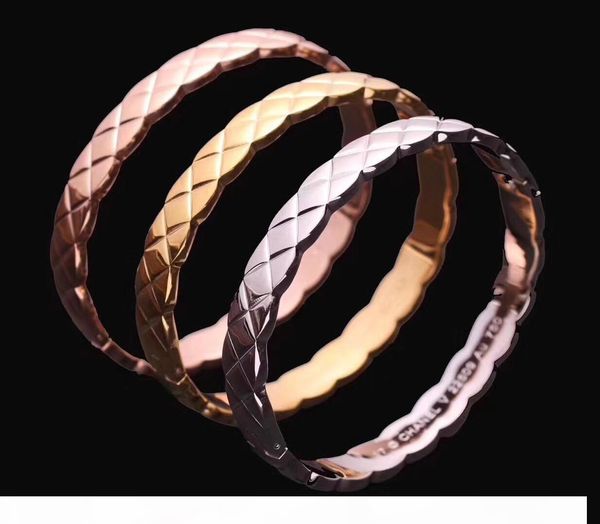 

rhombus jewelry woman diamond bangle titanium gold bracelets copper bracelets wedding party jewelry, Golden;silver