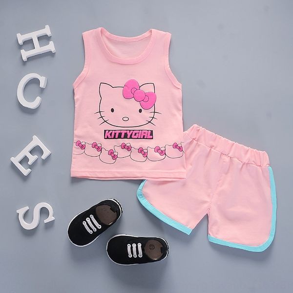 

vest suit cotton girlssummer clothing korean style vest children's clothingchildren's clothing new 2020 summer boysbaby shorts, Blue