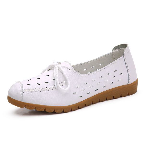 

women's shoes fashion leather moccasins low heels moccasins flats loafers lady slip on ballet flat shoes autumn, Black