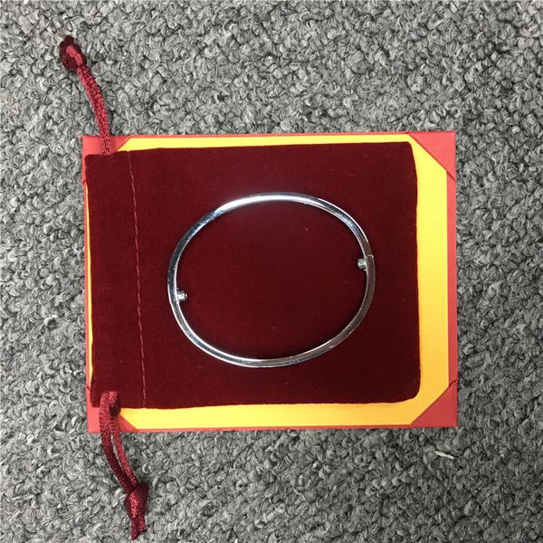 

любовь титан стали серебро розового золота с бриллиантами браслетом браслеты женщина мужчины screw браслет парой ювелирных изделий с оригина, Black