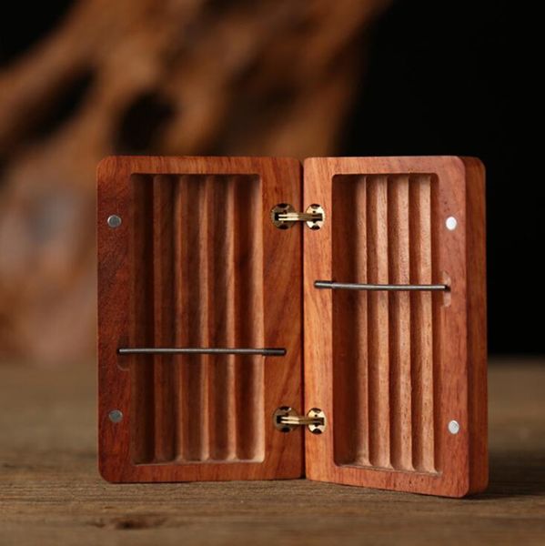 Natural Wood Luxury Портативный Tobacco Курильщик держатель Preroll Шкатулка Case Box Контейнер Высокое качество Инновационный дизайн ручной работы DHL