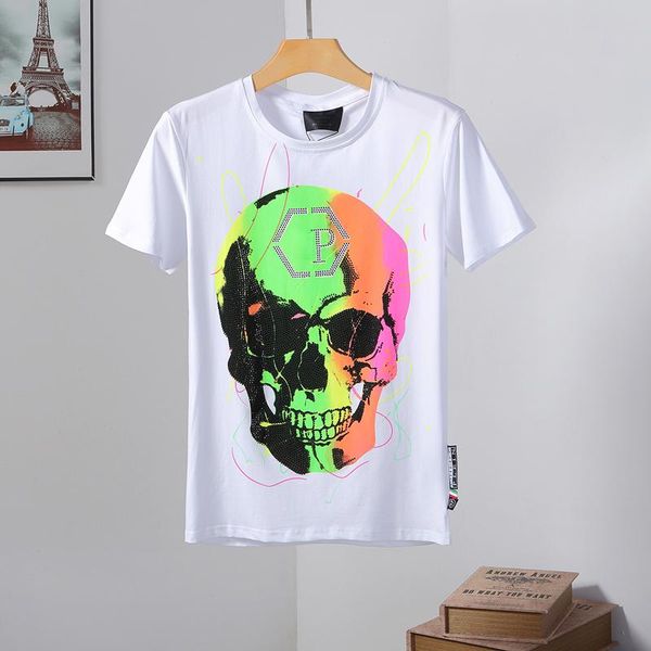 

spring's floral skull t-shirt with round neck. physical strength. cotton blend, size m-3xl tee hoodies yy03, Black;brown