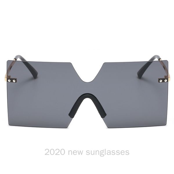 

2020 fashion oversized polygon sunglasses women brand designer square black sun glasses female color shades come with box nx, White;black