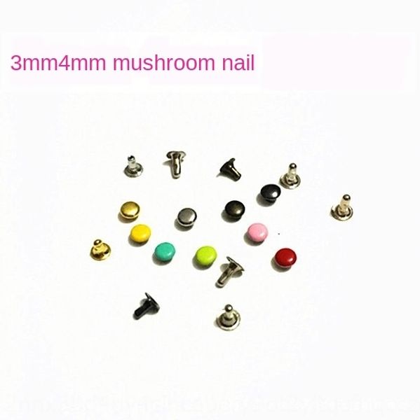 

3mm button doll clothes 4mm mini mushroom nail small crash nail toy doll clothes rivet liu ding super small button, Silver