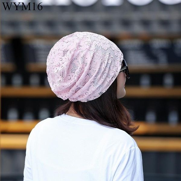 

lace set head cap ma'am scarf hat confinement hat heap hats woman thin sectionnew fashion, Blue;gray