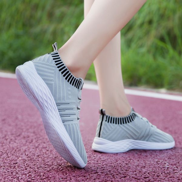 

2020 new shoes womens spring new womens shoes fashion cross-border selling flying woven shoes womens lightweight sports casual, Black