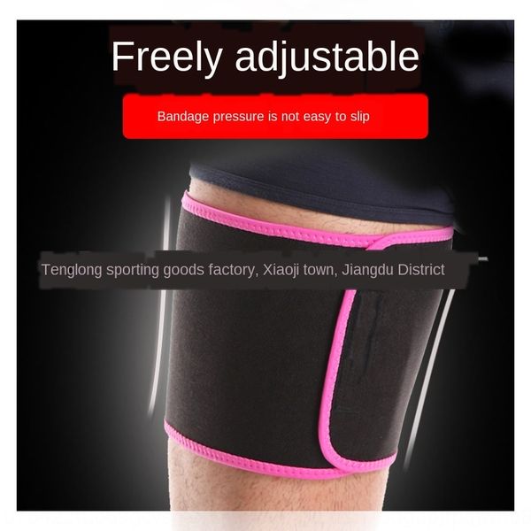

embossed leg color adjustable gym sports body-shaping thigh protection belt male and female yoga main push protection protection, Black;gray