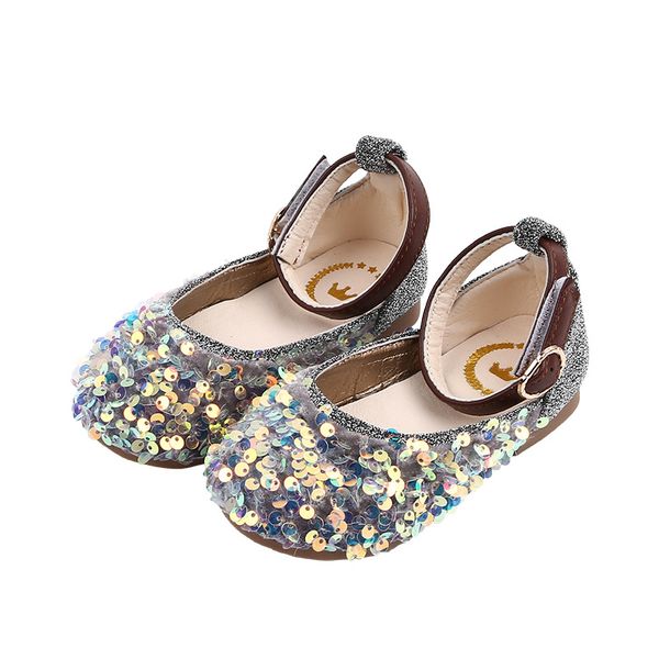 

New baby girls shoes Kids girl Single shoes children Sequins princess shoes For wedding Party Dance chaussure fille 1 2 3 4-7T