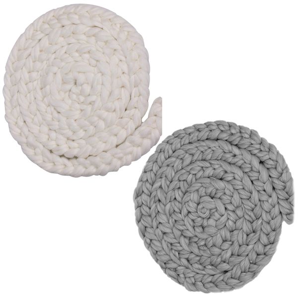 

2pcs newborn baby roving braid wool spinning