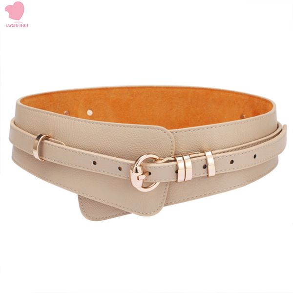 

fashionable tide lychee texture leather double-layer leather alloy belt buckle pin buckle women's wide belt, Black;brown