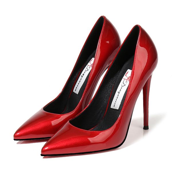 

red bottom shoes sapphire blue women pumps ol party wedding night club lady dress gown heels bright shallow woman stilettos t200714, Black