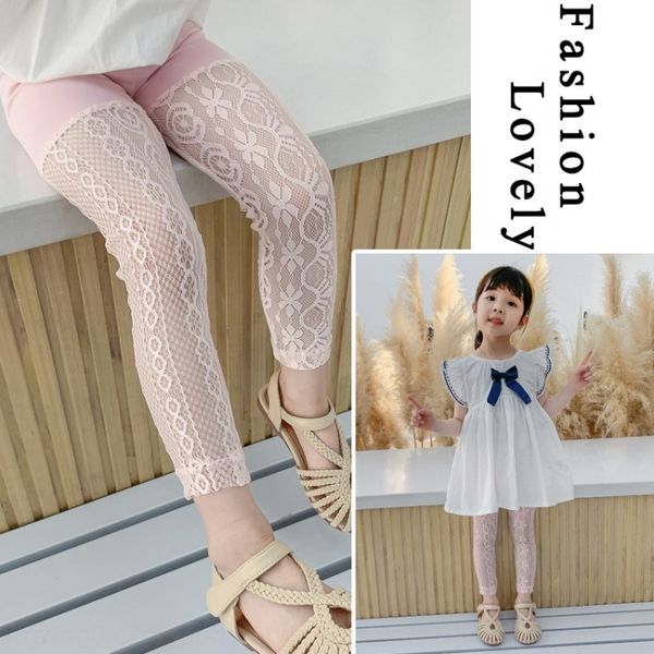 

summer girls tight pants tight pants lace tights ' leggings korean style girls' ladies letter lace leggings children's clothi, Blue