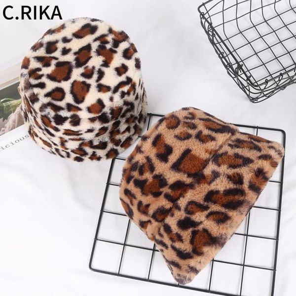 

new autumn winter women vintage leopard thick warm bucket hat bob lady girls japanese fashion fisherman hat basin cap panama, Blue;gray