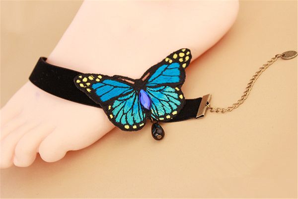 2020 heißer Verkauf Schmetterling Strand Strand Armband Zubehör frauen Ästhetische Retro Frische Samt Kette Zubehör Großhandel
