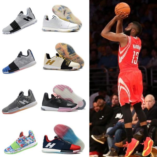 

2020 new arrival james harden 3 basketball shoes mens harden 3 gold/championship mvp finals training sneakers sports running shoes size 7-12