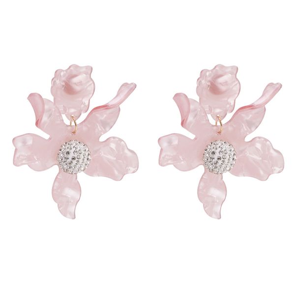 

exaggerated flower diamond multi-layer earrings women's fashion bohemia, Golden