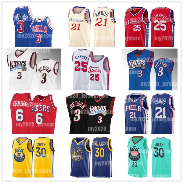 

philadelphia joel 21 embiid 76ers basketball jerseys curry julius 6 erving golden 30 state stephen warriors allen ben 25 simmons iverson, Black;blue