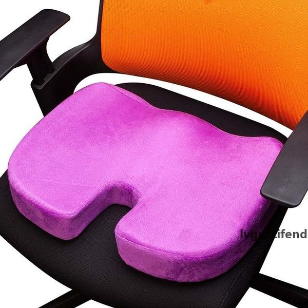

travel breathable seat cushion coccyx orthopedic memory foam u seat massage chair cushion pad car u-shape seat cushion