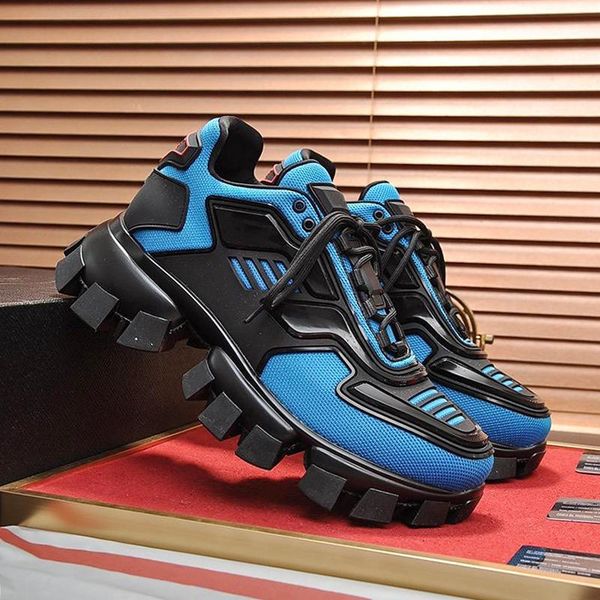 

mens shoes casual lace -up design big size with origin box breathable cloudbust thunder knit sneaker men shoes fashion 2020 chaussures homme, Black