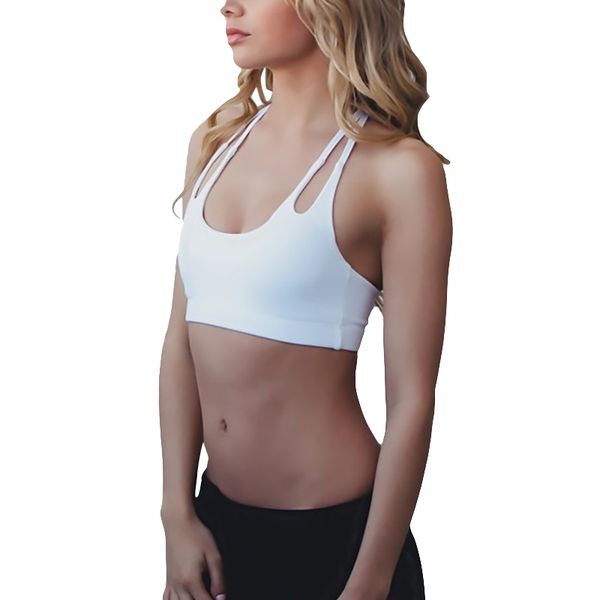 

gym clothing women breathable sports bra fitness sport shockproof running yoga practical absorb sweat, White;black