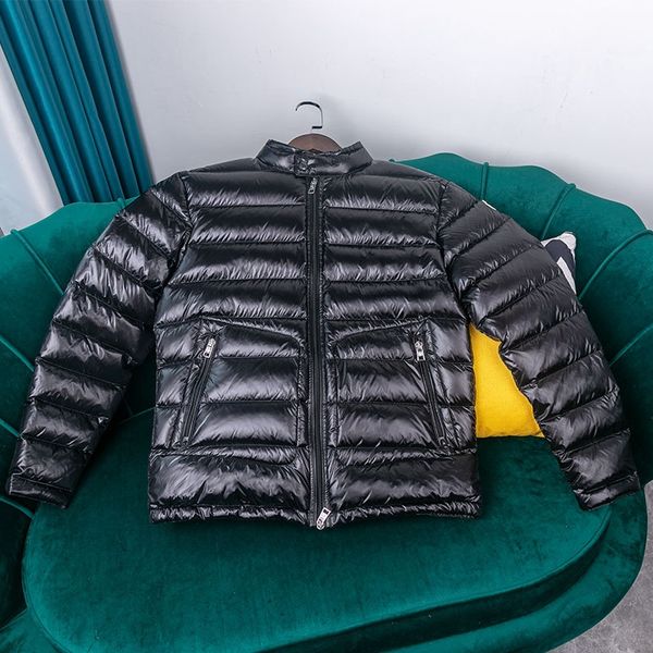 

m jacketcoat down jacket home down jacket men's thin thin stand collar large size short autumn youth casual coat, Black