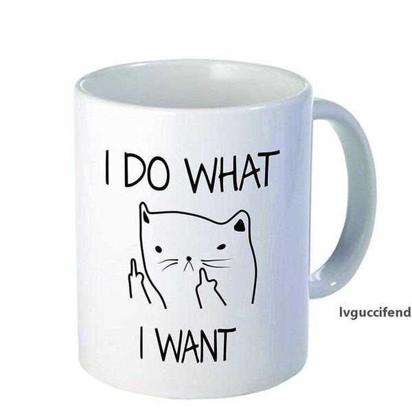 

ceramic creative cat coffee mug funny cat i do what i want middle finger mugs for coffee tea milk cups microwave novelty gifts t200506