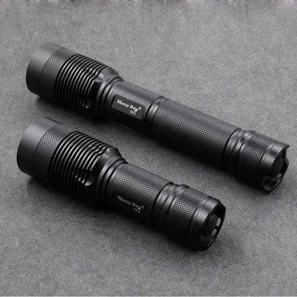 

flashlights torches long version manta ray c8.2 black host