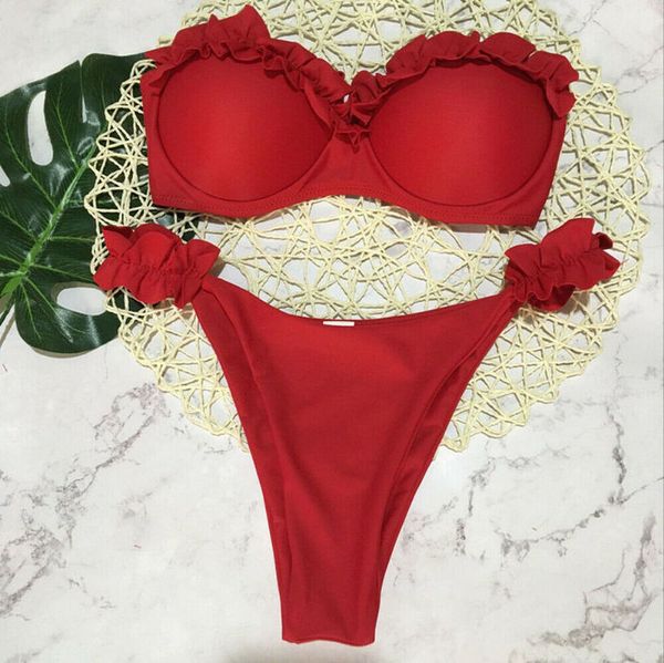 

сексуальное бикини set женщины без бретелек купальники padded push up solid купальник пляжная падения доставка хорошее качество, White;black