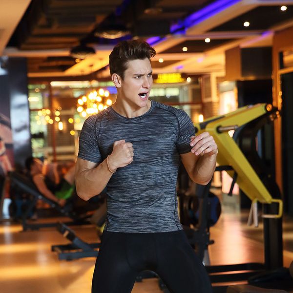 

sportswear athletic t-shirt men's short sleeve shirt long outdoor basketball workout clothes loose-fit sweat absorbing brea, Black;blue