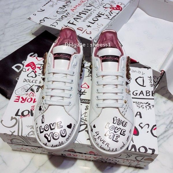 

2021k luxury custom -made men 's and women 's graffiti hand -painted casual sneakers ,stylish and versatile personality party sh, Black