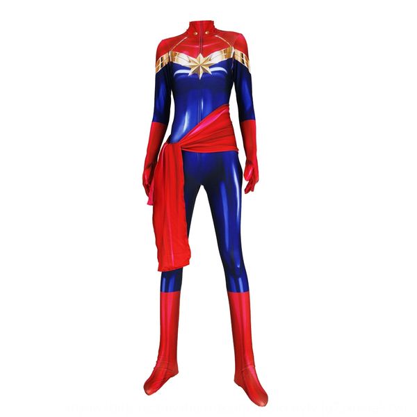 

cosplay surprised one-piece tights captain tight pants tight pants marvel cosplay surprised captain marvel one-piece tights, Black;red