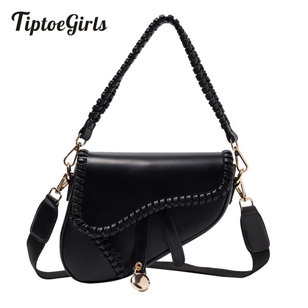 

tiptoegirls fashion bag woven leather saddle bag women handbag quality guarante designers luxury handbags woman's shoulder bags