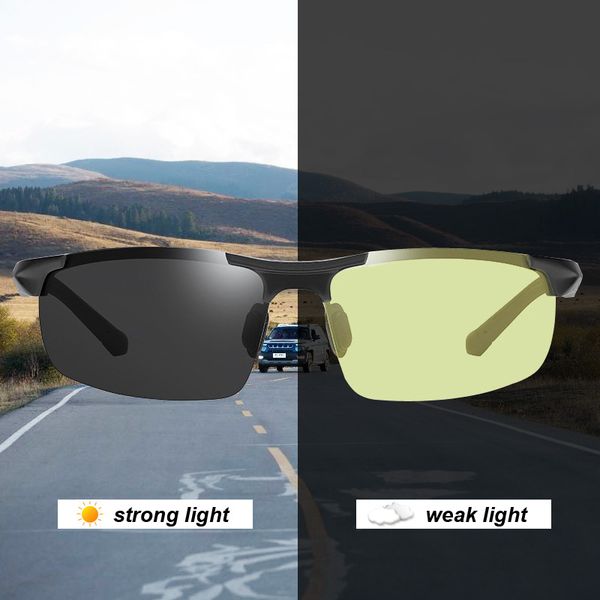 

aluminum magnesium semi-rimless pchromic sunglasses men polarized fishing sport driving sun glasses uv400, White;black