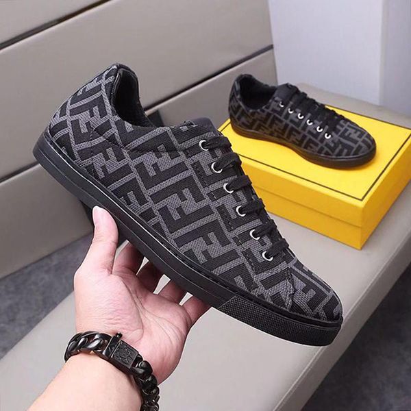 

tech fabric low - vintage sneakers mens shoes scarpe da uomo outdoor walking breathable fashion sneakers style casual lace -up men shoes, Black