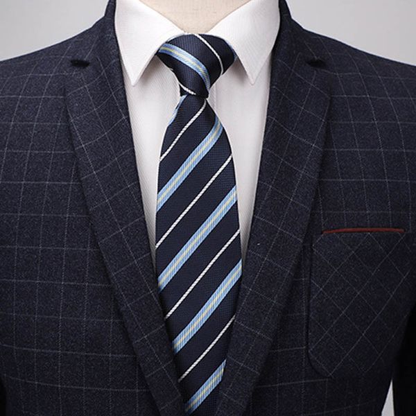 

2020 6pcs sets cufflinks multicolors tie clip silk men business formal wedding stripe neck tie fashion shirt dress accessories, Black;gray
