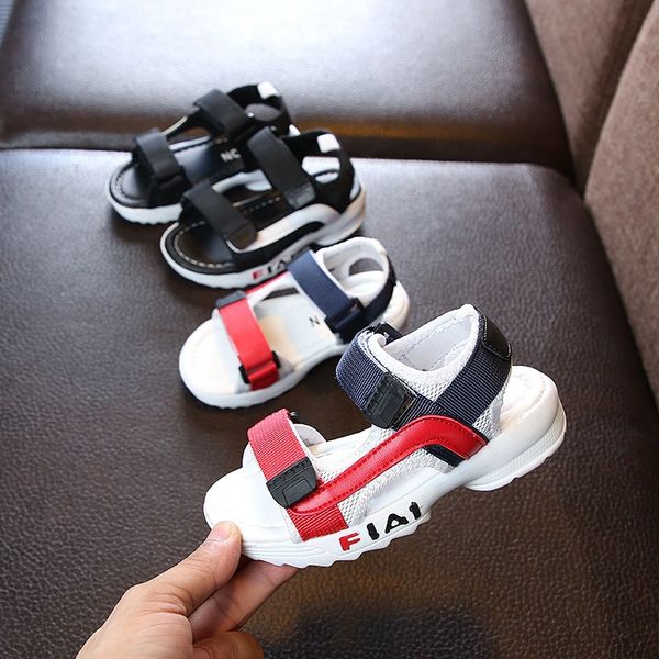 

2020 new male and female sandals korean shoes children's baby shoes anti-slip children's sandals, Black;red
