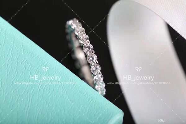 

popular fashion brand 925 sterling silver full diamond ring for lady design women party wedding luxury jewelry for bride with box