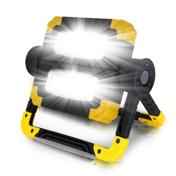 

brightest powerful 6000k led worklight portable spotlight hand lamp waterproof searchlight use 4* battery for hunting camping