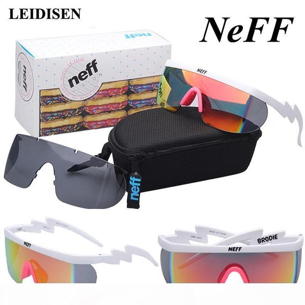 

с box мода neff солнцезащитные очки мужчины женщины марка дизайнера солнцезащитные очки вождения street очки 2 объектива óculos de sol femin, White;black