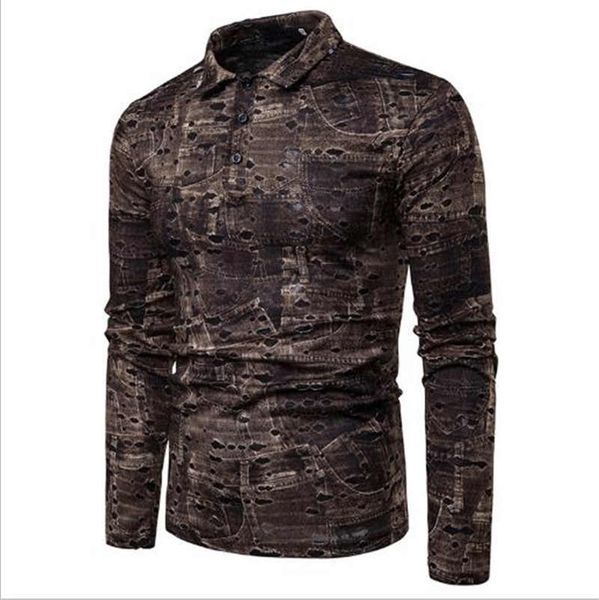 

mens конструктора polos с длинным рукавом лоскутная цвет человек polos контракт цвета отворотом шеи homme одежда, White;black